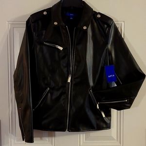Apt. 9 soft faux black leather jacket in size S.